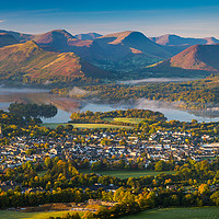 Buy canvas prints of Keswick, the Western Fells and Derwentwater by rob grange