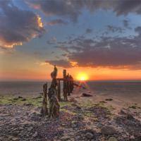 Buy canvas prints of spurn point sunset by simon sugden