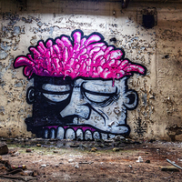 Buy canvas prints of  Graffiti in old mill leeds west yorkshire  by simon sugden