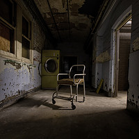 Buy canvas prints of Old medical chair  by simon sugden