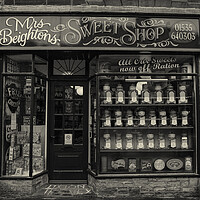 Buy canvas prints of old sweet shop haworth  by simon sugden