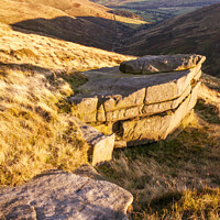 Buy canvas prints of Crowden Clough, Kinder Scout by Martyn Williams