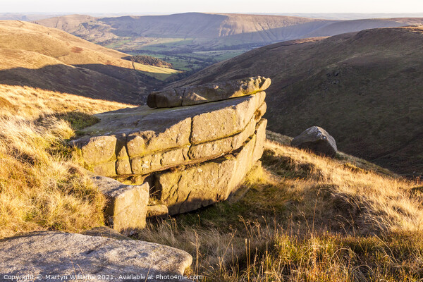 Rocky Outcrop, Kinder Scout Picture Board by Martyn Williams
