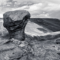 Buy canvas prints of Weathered Gritstone, Kinder Scout by Martyn Williams