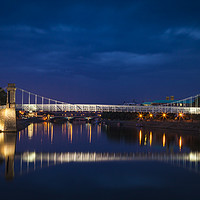Buy canvas prints of Wilford Suspension Bridge, River Trent, Nottingham by Martyn Williams