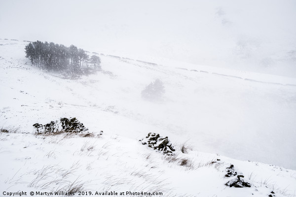 Peak District Snowstorm Picture Board by Martyn Williams
