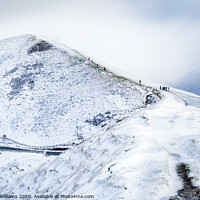 Buy canvas prints of Mam Tor In Winter Snow by Martyn Williams