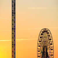 Buy canvas prints of Fairground At Sunset by Martyn Williams
