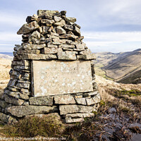 Buy canvas prints of Memorial Cairn, Derbyshire by Martyn Williams