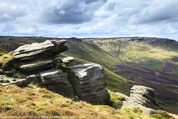 Gritstone Rocks, Seal Edge, Kinder Scout Picture Board by Martyn Williams