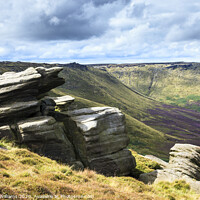 Buy canvas prints of Gritstone Rocks, Seal Edge, Kinder Scout by Martyn Williams