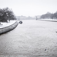 Buy canvas prints of River Trent, Nottingham In Winter by Martyn Williams