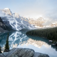 Buy canvas prints of Moraine Lake Highlights by jordan whipps
