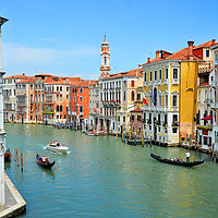 Buy canvas prints of Grand Canal, Venice. by Michael Oakes