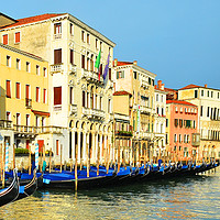 Buy canvas prints of     Venice Gondolas.                               by Michael Oakes