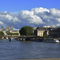 Buy canvas prints of  View from the Seine by Mary Rath