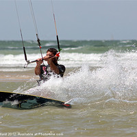 Buy canvas prints of Kite surfing in France by James Ward