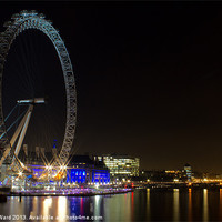 Buy canvas prints of London Eye from Hungerford Bridge by James Ward