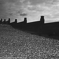 Buy canvas prints of Whitstable Pebbles and Sky by James Ward