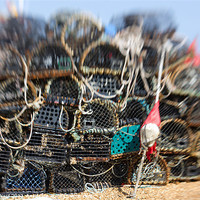 Buy canvas prints of Lobster Pots by James Ward