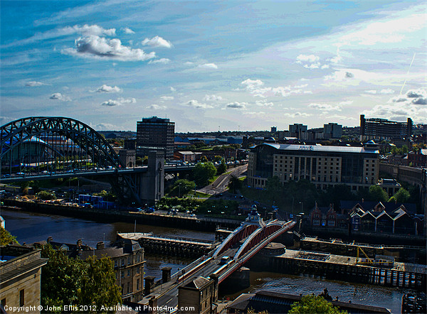 Newcastle Bridges Picture Board by John Ellis