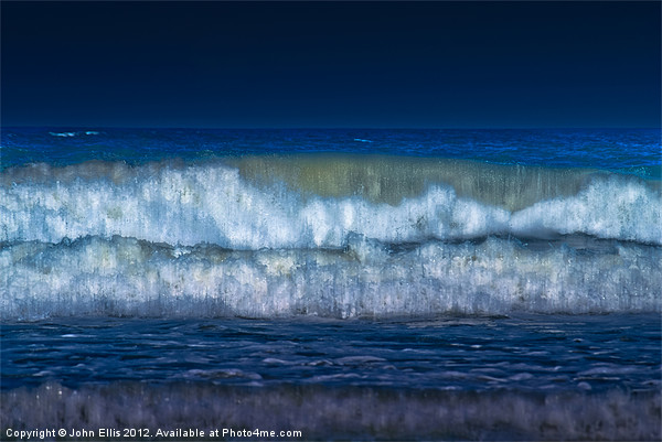 Blue Surf Picture Board by John Ellis