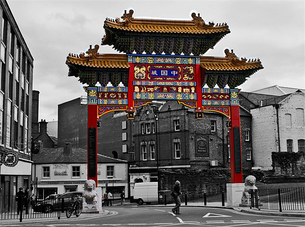 China Town Tori Gate Picture Board by John Ellis