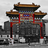 Buy canvas prints of China Town Tori Gate by John Ellis