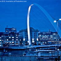 Buy canvas prints of Gateshead Millenium Bridge by John Ellis