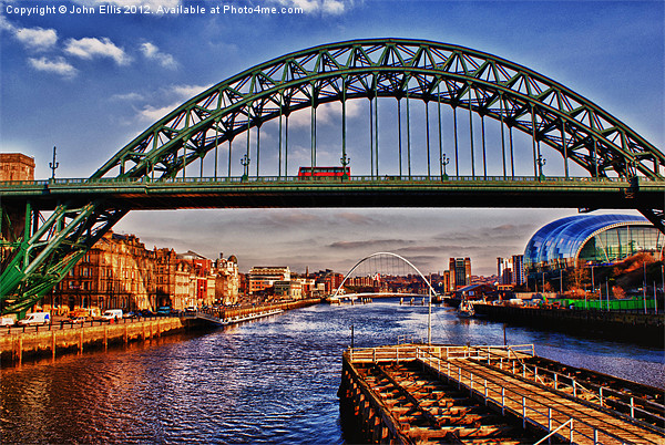 Tyne Bridge (HDR Effect) Picture Board by John Ellis