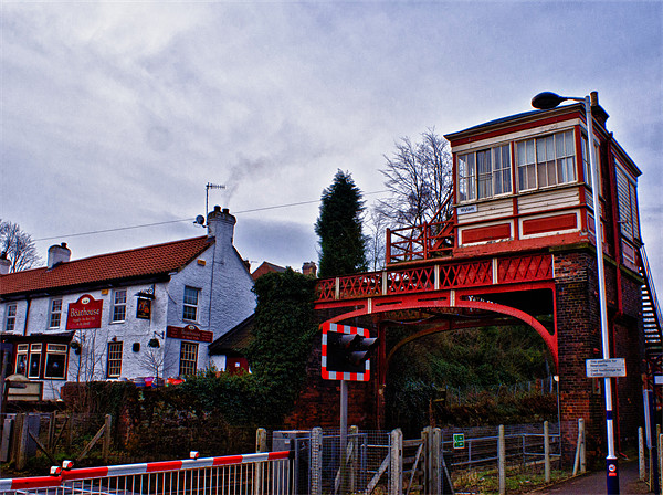 The Boathouse & Signal Box Picture Board by John Ellis