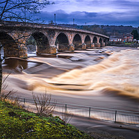 Buy canvas prints of River Tyne in full Flood by John Ellis