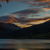 Buy canvas prints of Arrochar Alps Sunset by John Ellis