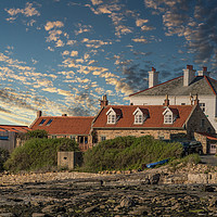 Buy canvas prints of Lighthouse Keeper's Cottages by John Ellis
