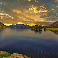 Buy canvas prints of Buttermere Sunset by John Ellis