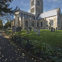 Buy canvas prints of Melton Mowbray Church in Autumn by Stephen Wakefield