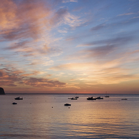 Buy canvas prints of  Swanage Sunrise by Stephen Wakefield