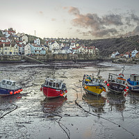 Buy canvas prints of Staithes at Dusk by Stephen Wakefield