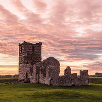 Buy canvas prints of Knowlton Church at Sunset by Kelvin Futcher 2D Photography