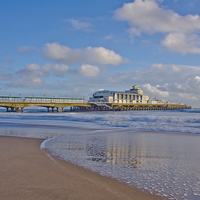 Buy canvas prints of Bournemouth Pier Reflections  by Kelvin Futcher 2D Photography