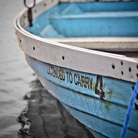 Buy canvas prints of Blue Rowing boat by Kelvin Futcher 2D Photography