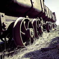 Buy canvas prints of Coal Trucks left to rust by Kelvin Futcher 2D Photography