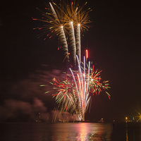 Buy canvas prints of  Poole Quay Fireworks Night 2014 by Kelvin Futcher 2D Photography