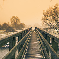 Buy canvas prints of Cow Grove Eye Bridge Firat Snow by Kelvin Futcher 2D Photography