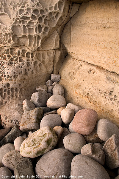 Honeycomb Wall on Elgol Beach Picture Board by John Barrie