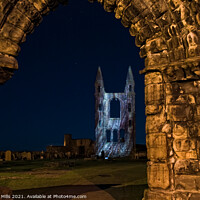 Buy canvas prints of St Andrews Cathedral at night by Corinne Mills