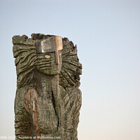 Buy canvas prints of Sculpture at Crovie viewpoint by Corinne Mills