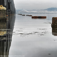 Buy canvas prints of Looking along the Tay Rail Bridge by Corinne Mills