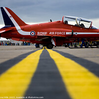 Buy canvas prints of Red arrow at RAF Leuchars by Corinne Mills