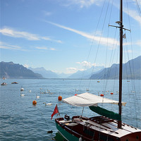 Buy canvas prints of Boating on Lake Geneva by Russell Deaney